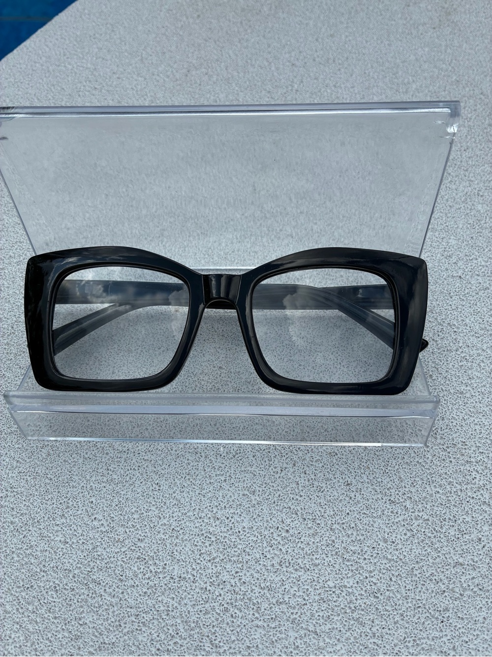 Black Oversized Square Women's Glasses - Readers 2.5+